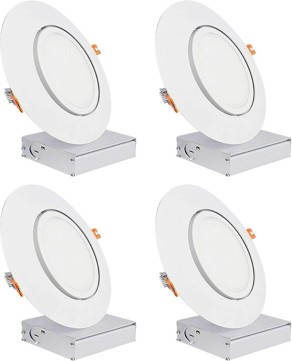 Black Trim 12W Ultra-Thin Recessed Gimbal Downlight (4 Pack) Dimmable D588