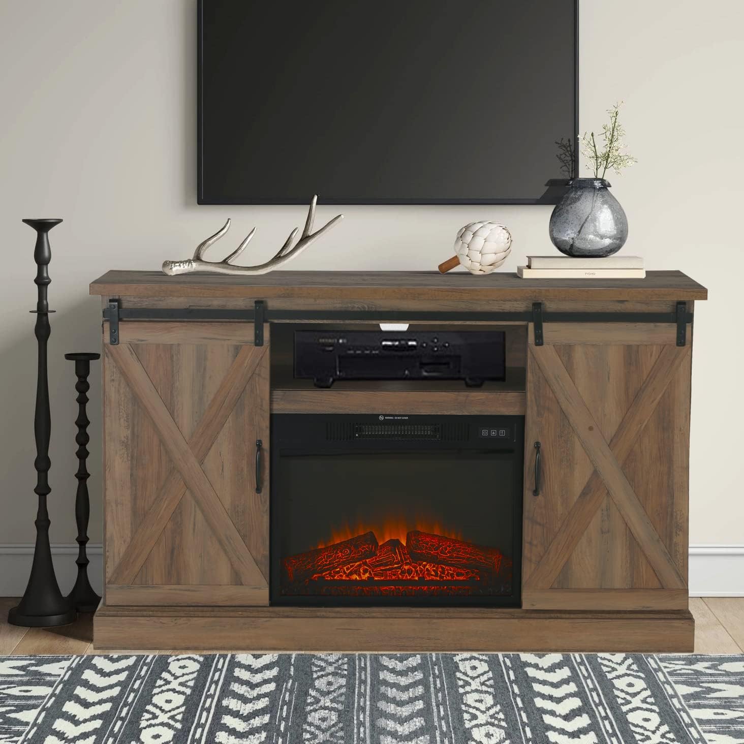 Corner Fireplace TV Stand with Electric Fireplace I94720
