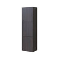 High Gloss Gray Oak Linen Side Cabinet with Three Doors E572679