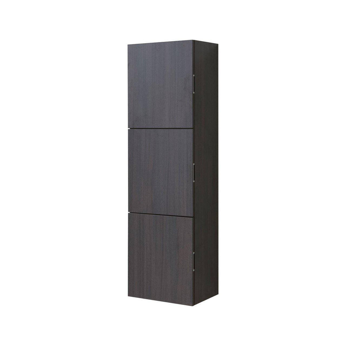 High Gloss Gray Oak Linen Side Cabinet with Three Doors E572679