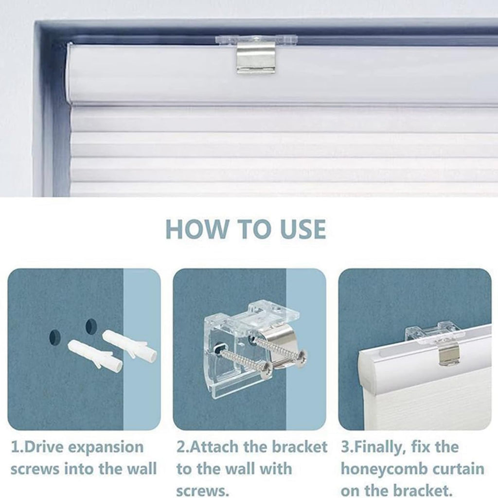 Cordless Shade Bracket with Metal Clip for 1" PVC Cordless Honeycomb Shades R435985