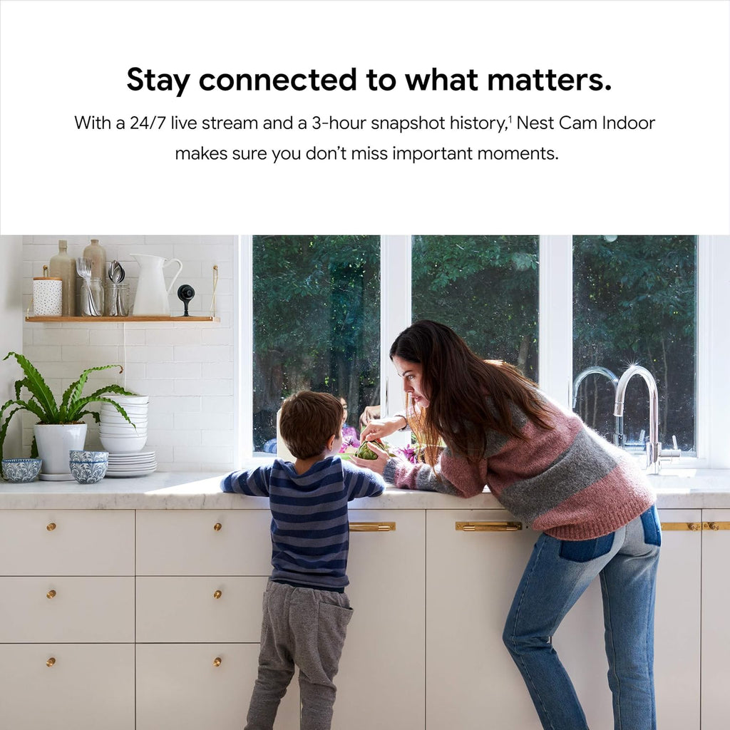 Google Nest Cam Indoor 3 Pack Wired Indoor Camera with Night Vision P677