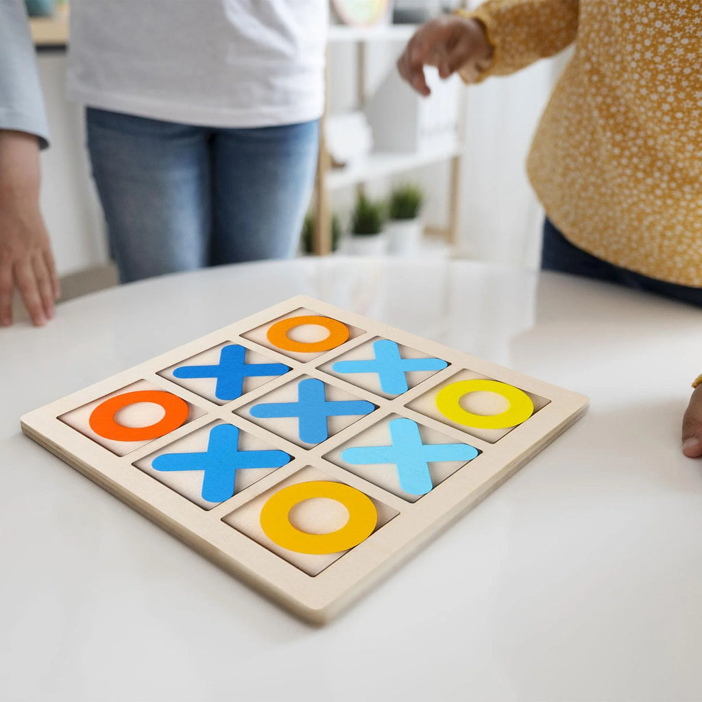 Tic Tac Toe Board Puzzle Game Educational Toys XO Table Toy yellow S53092