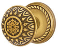 Solid Brass Passage Door Knob Set with Rope Rosette G3276