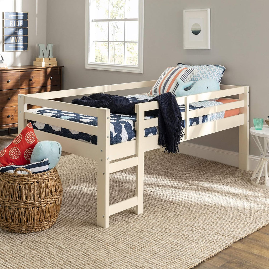 Grey Solid Wood Twin over Twin Bunk Bed Y460658