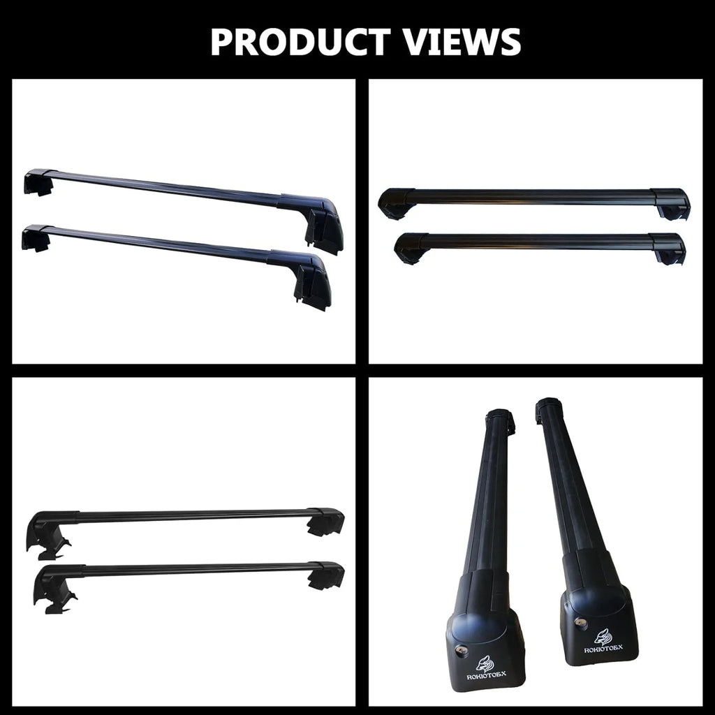 Black Lockable Roof Rack Crossbars I88739