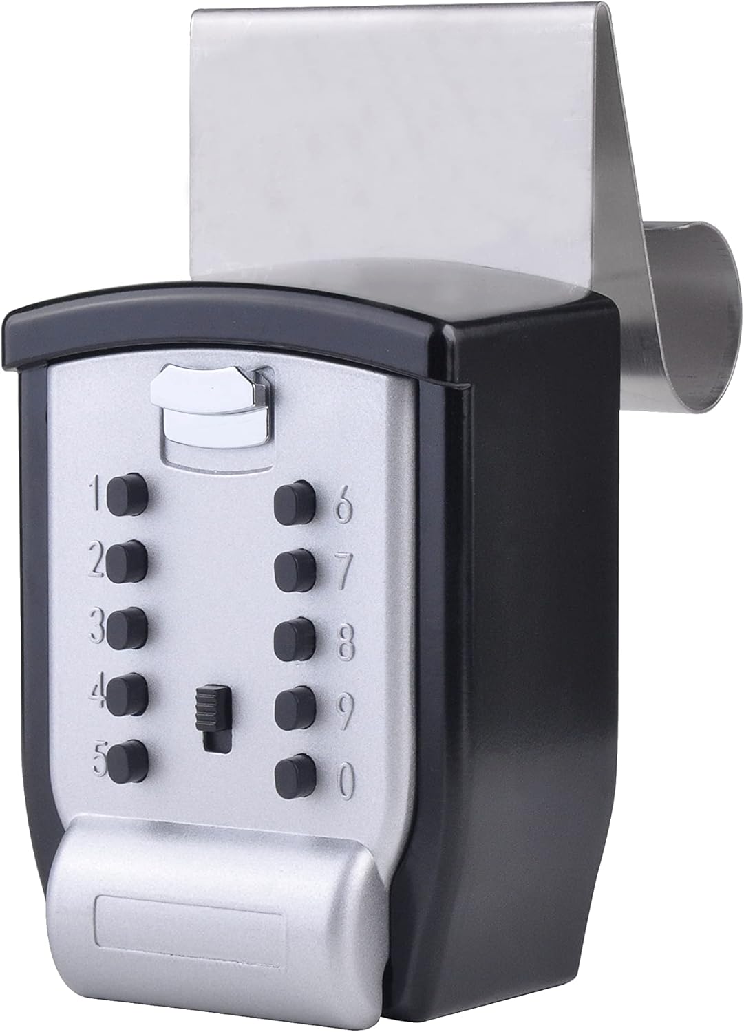 Car Window Lockbox with Protective Rubber Cover, Holds 1-5 Keys A826
