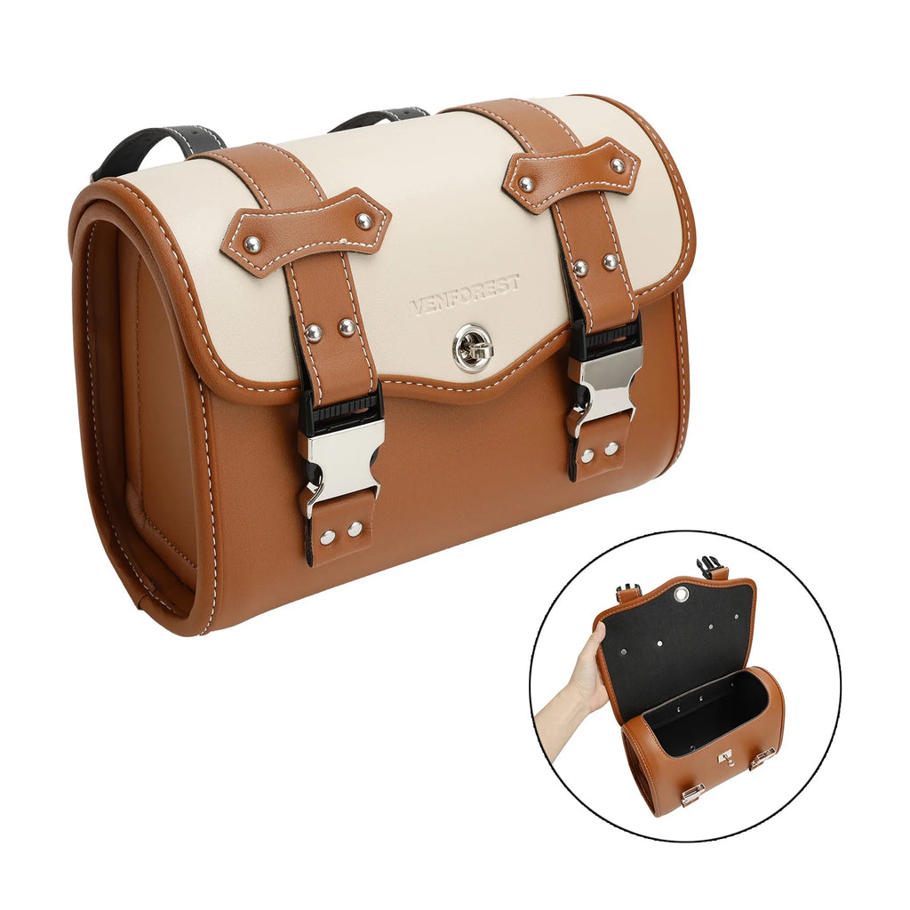 Brown Side Saddlebag Tool Bag Luggage Pouch Storage V2041