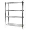 Chrome Wire Shelving Unit, 4 Shelves H353379
