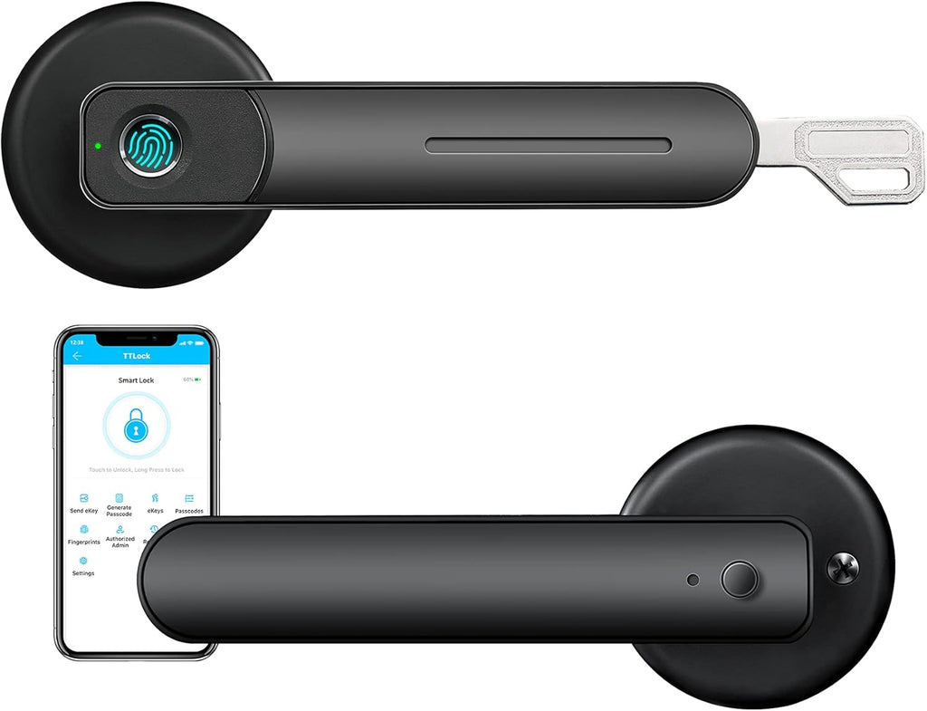 Black Fingerprint Door Lock with Keyless Entry O92569