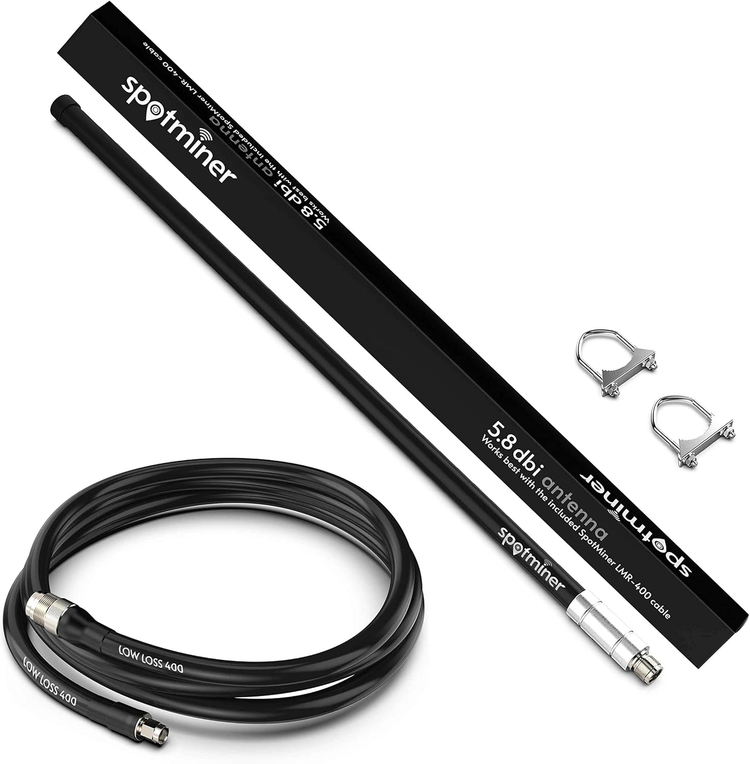 Pack of 2 Low Loss 400 Coaxial Cable 5.8 DBI Antenna Crypto Mining Accessories R5741