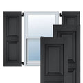 Black Raised Panel Shutters Pair X69138