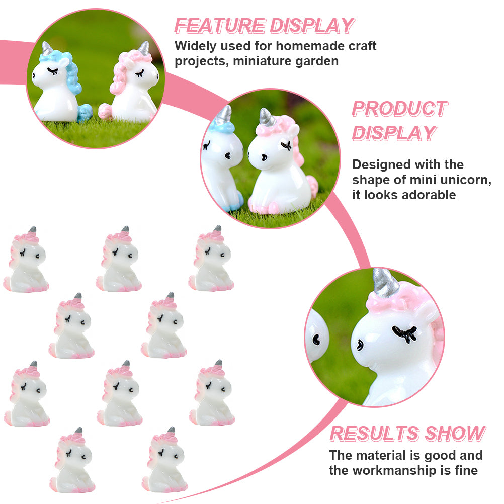 10pcs Miniature Unicorn Figurine R222031