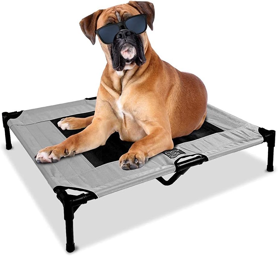 Elevated Dog Bed with Removable Canopy Shade Q212
