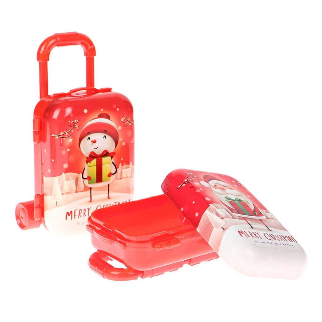 Mini Christmas Suitcase Dollhouse Decor S4750