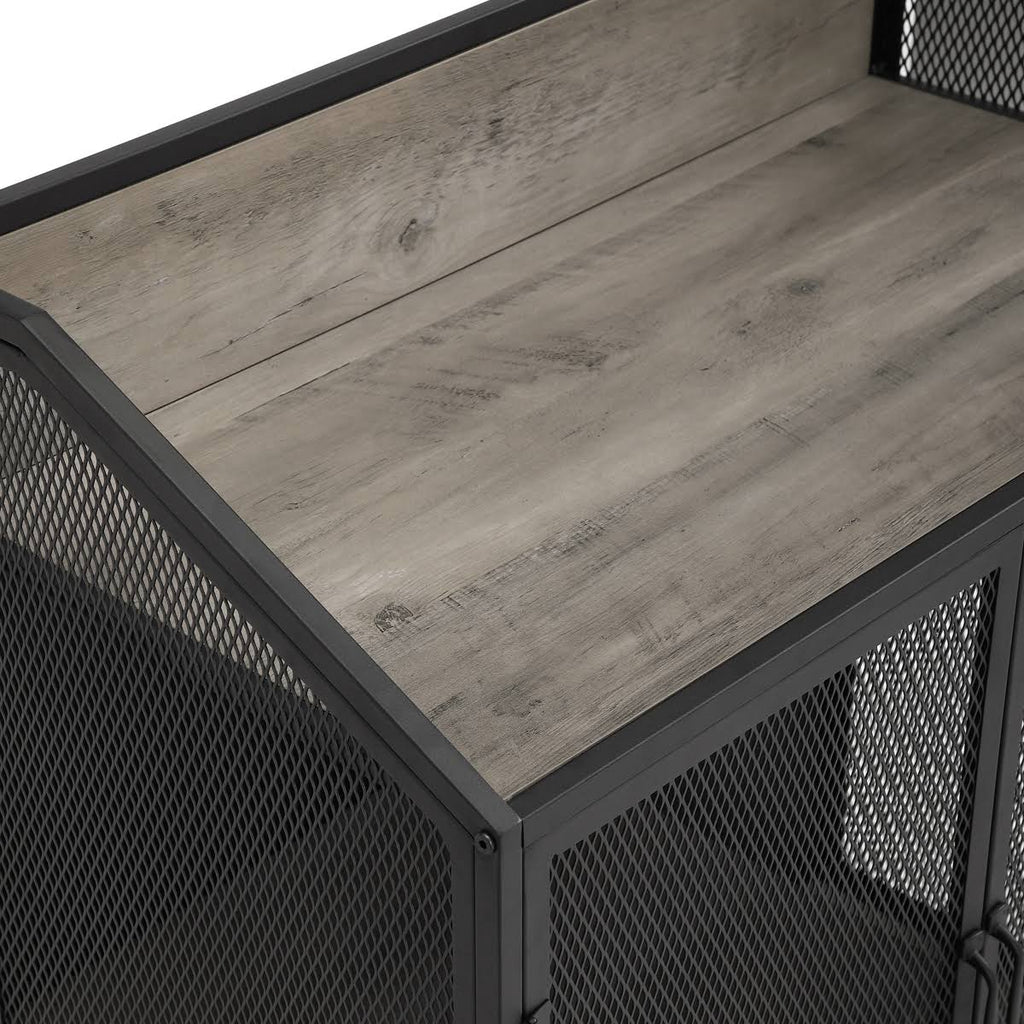 Industrial Bar Cabinet with Mesh P6498
