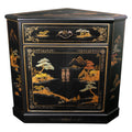 Black Landscape Corner Cabinet W22734