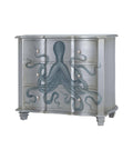 Silver Leaf and Blue Octopus Chest A6590