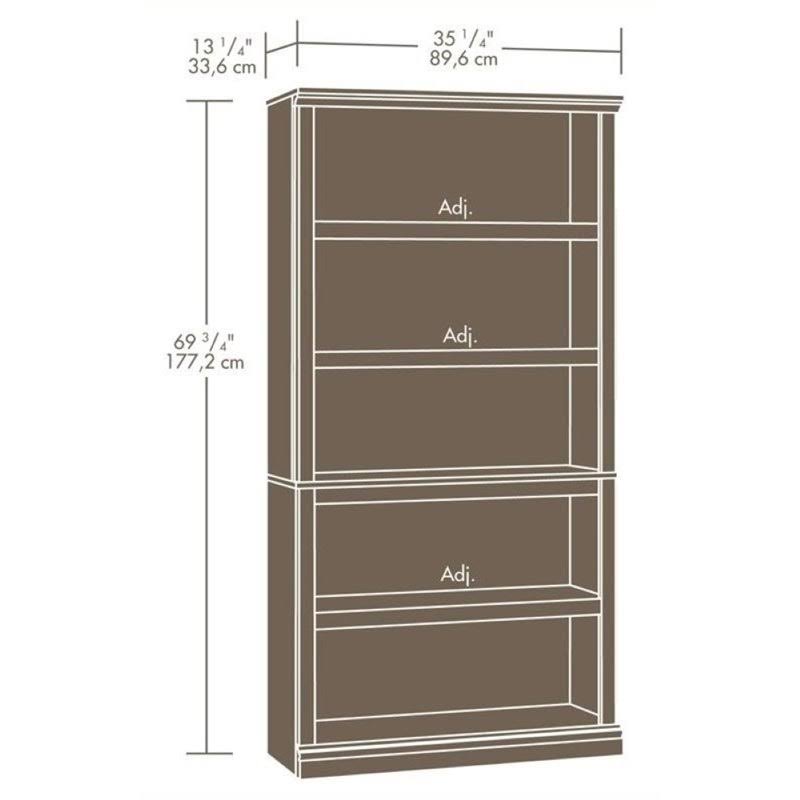 5 Shelf Bookcase in Estate Black S445609