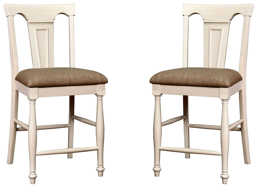Cherry & White Counter Height Chair Set of 2 Z828