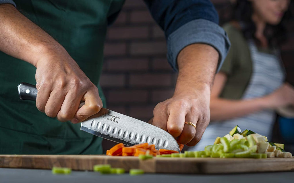 Santoku Chef Knife 7 inch with G-10 Ergonomic Handle C4504