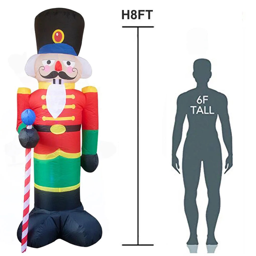 8 Ft Nutcracker Christmas Inflatable Yard Decoration Y982