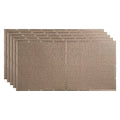Brushed Nickel Glue Up Ceiling Tile 2ft x 4ft 5 Pack M75225