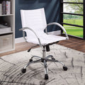 White Height Adjustable Office Chair S8018