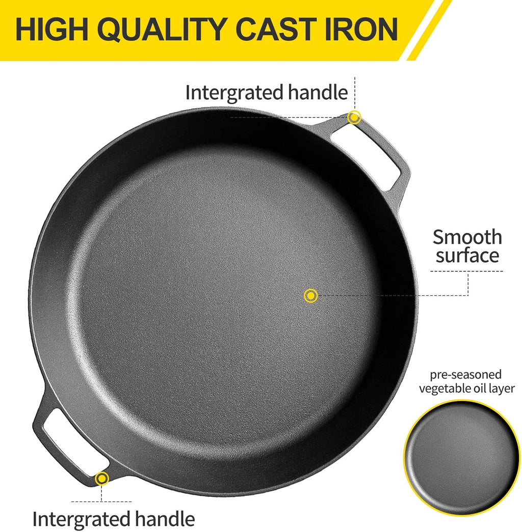 Large 17 Inch Cast Iron Skillet M349