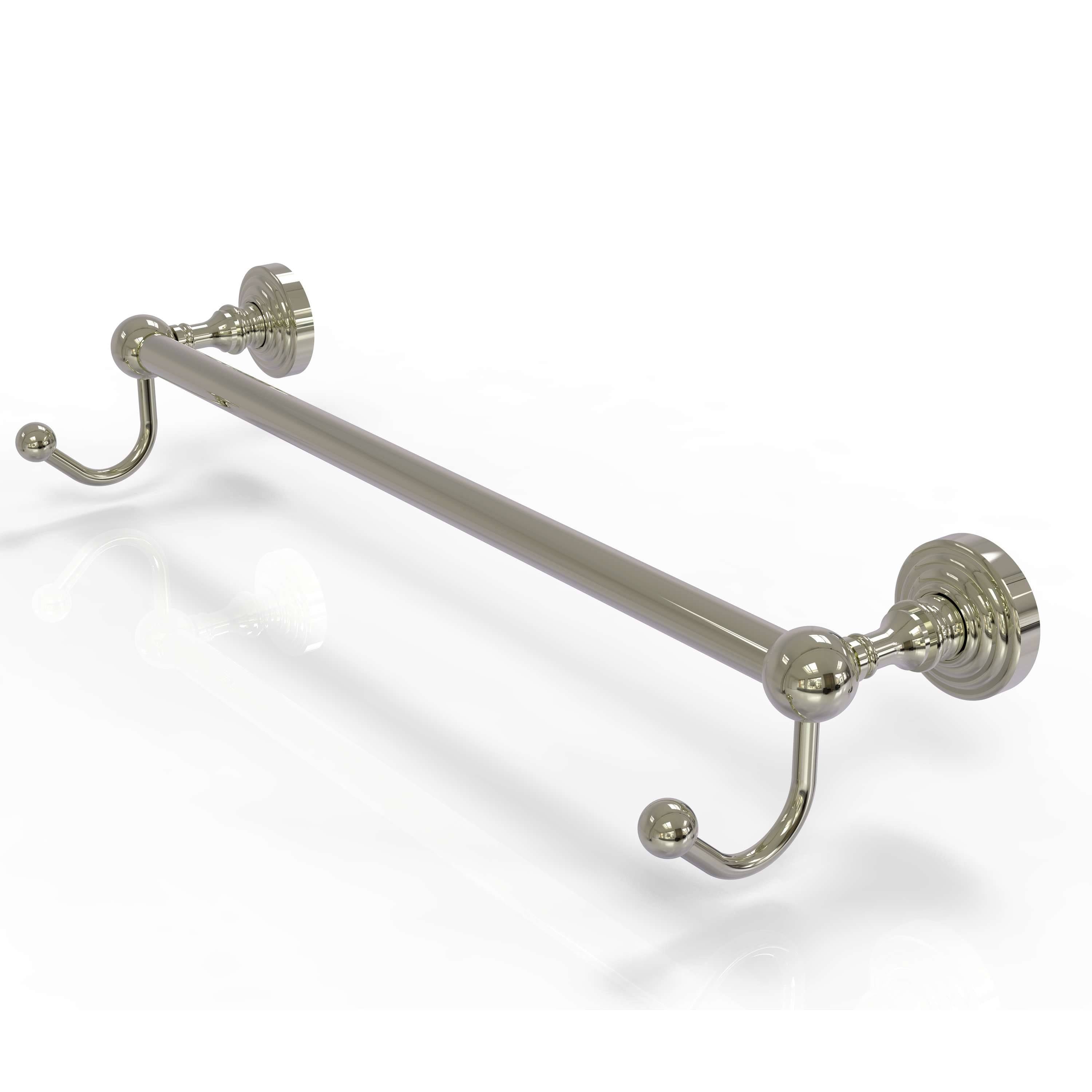 Polished Nickel 24x22 Towel Bar with Integrated Hooks J5650