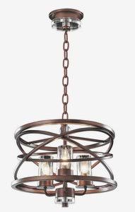 Bronze 3 Light Semi Flush Mount O95361