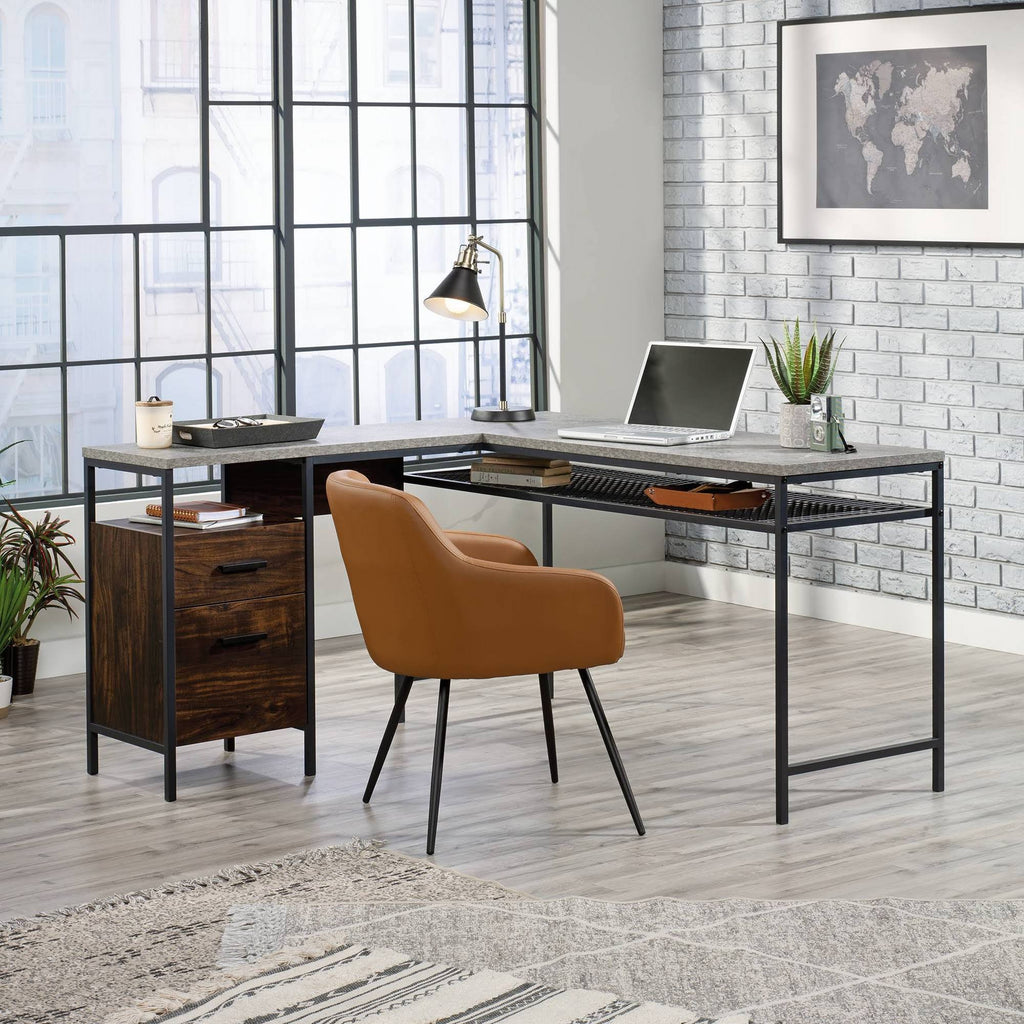 Rich Walnut L-Desk U6400