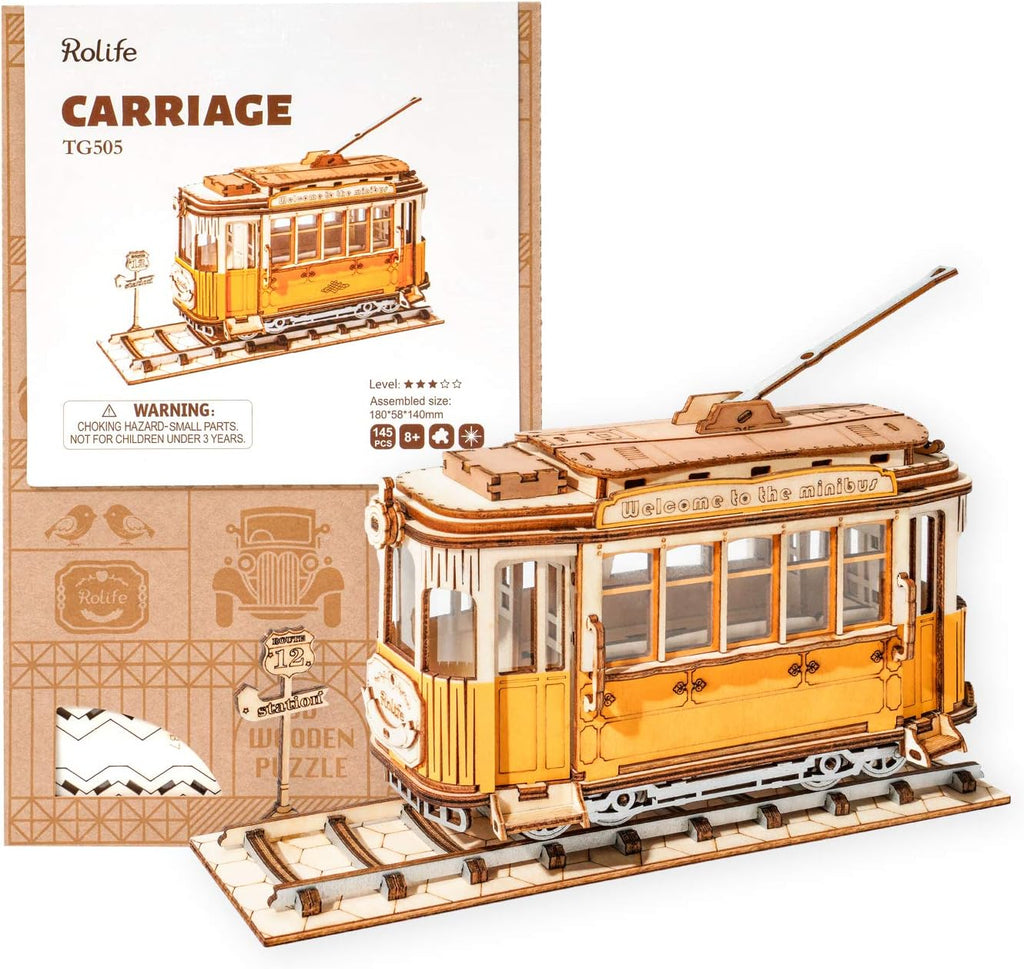 Vintage Car 3D Wooden Puzzle Craft Model Kits, Pack of 2 H489437