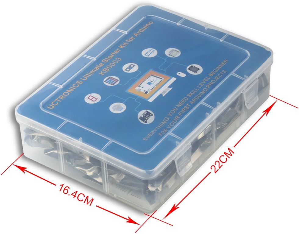 Ultimate Starter Kit for Arduino with Instruction Booklet, MEGA 2560 R3, ESP8266 Module, 1602 LCD, NE555 Timer, RTC Module, DHT11 Sensor, Water Level Sensor, Sound Sensor Module Pack of 2 P92422