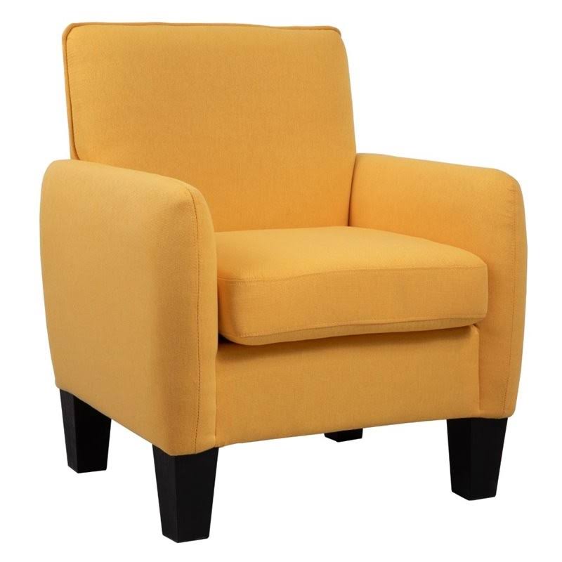 Yellow Linen Accent Arm Chair T468440