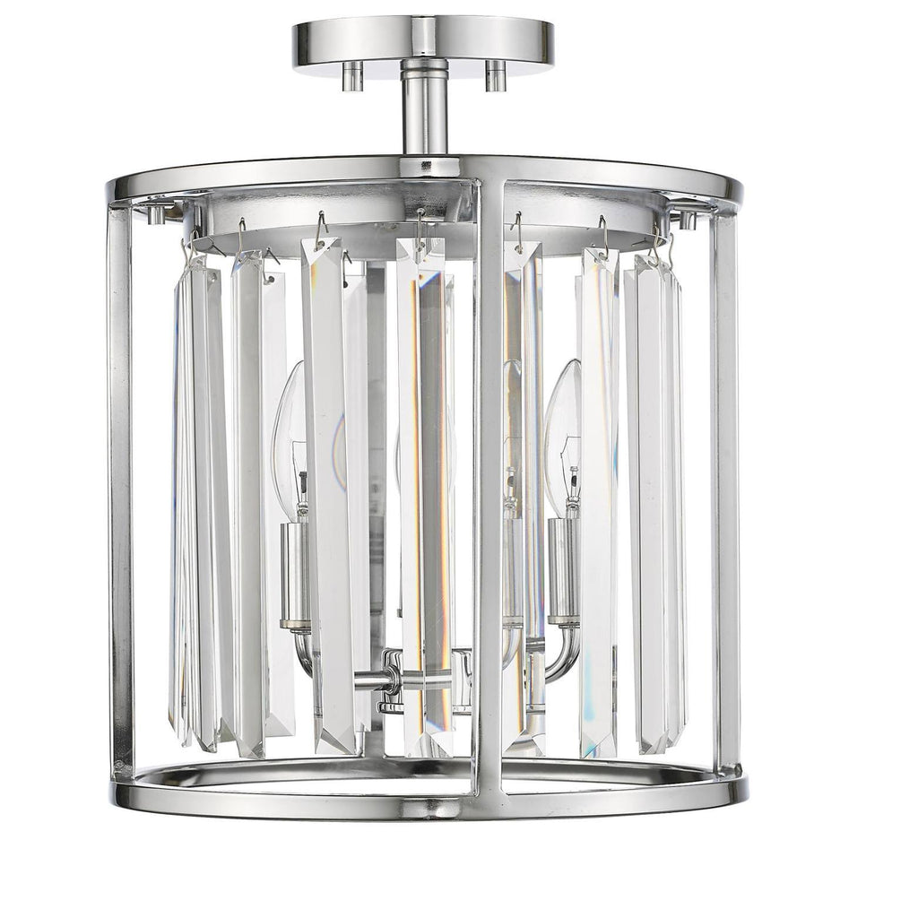 Bronze 3 Light Semi Flush Mount D103477
