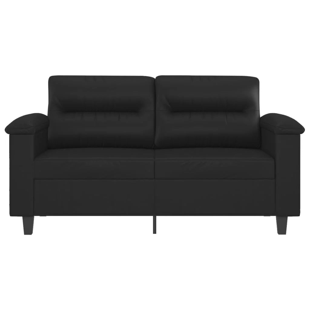 Black Faux Leather 2-Seater Sofa T81014