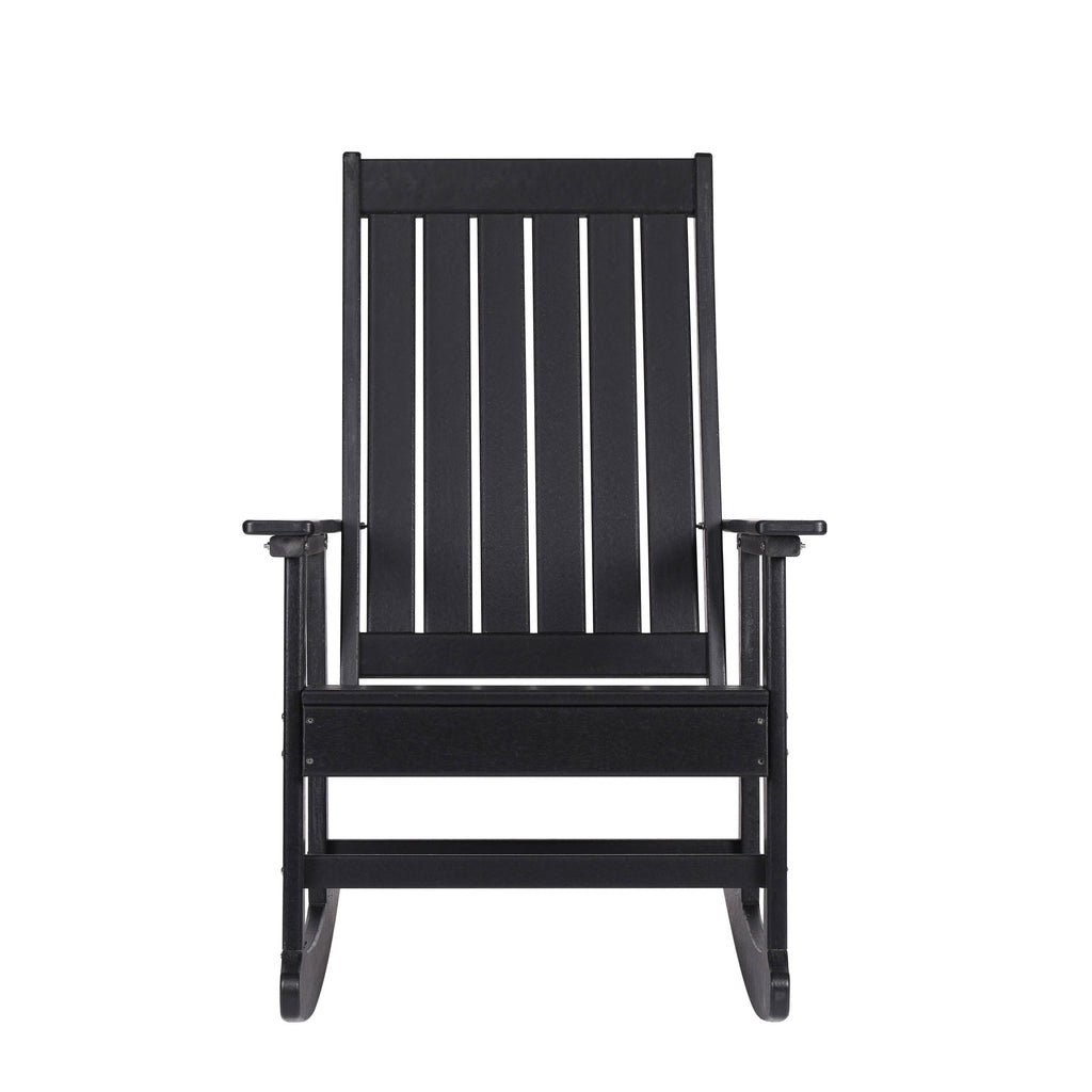 Black Tek-Wood Adirondack Rocker Chair L64412
