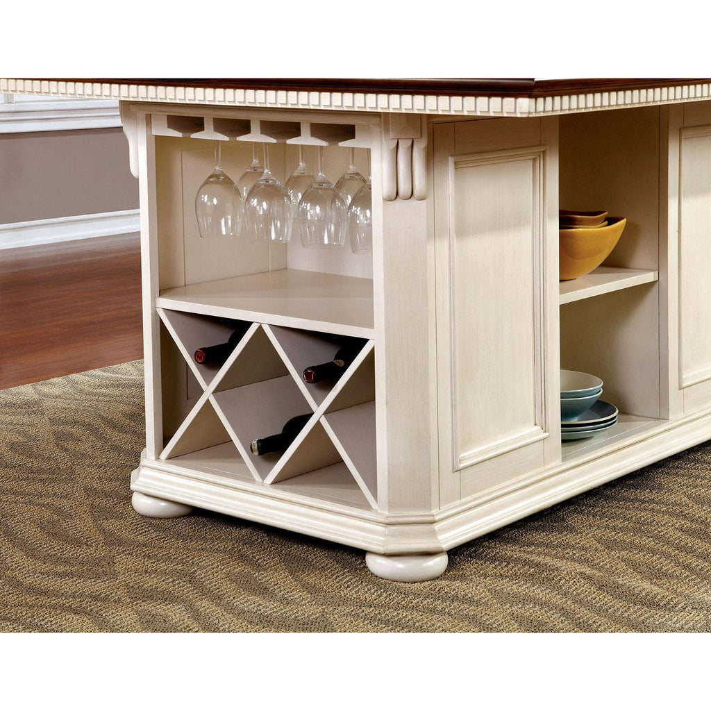 Cherry & White Counter Height Chair Set of 2 Z828