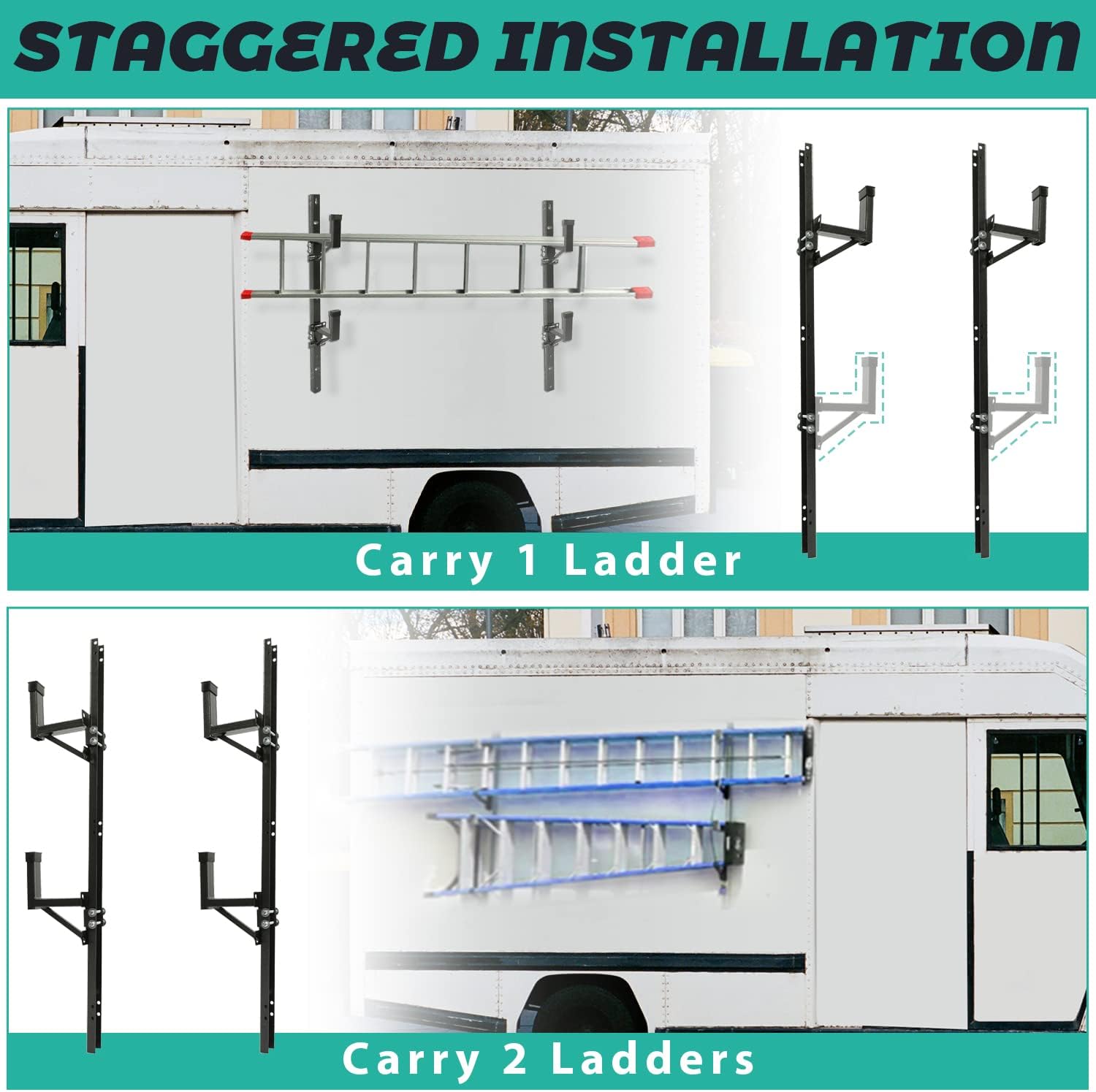 Adjustable Trailer Ladder Rack F5957