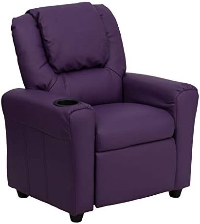 27" Tall Wood Framed Vinyl Kid's Recliner F119385