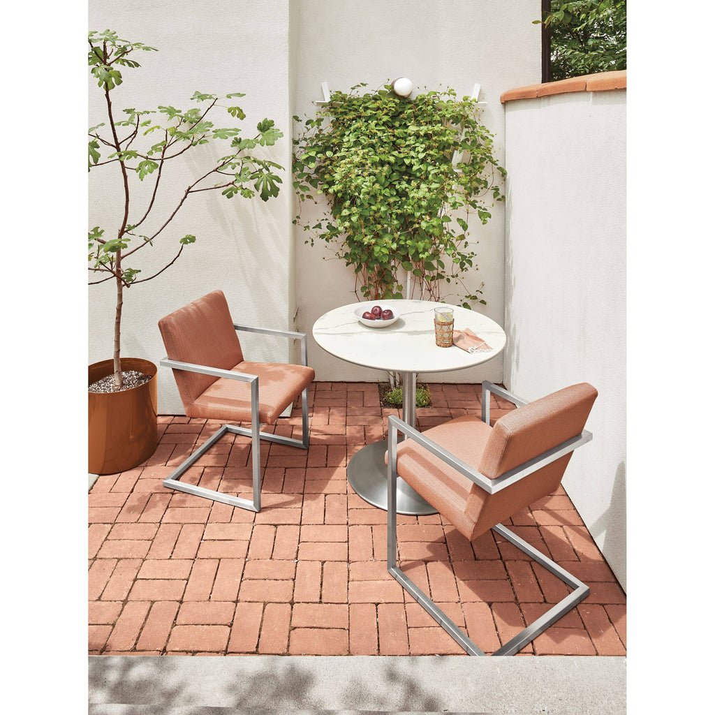 Satin Etched Tempered Glass Patio Table U7493