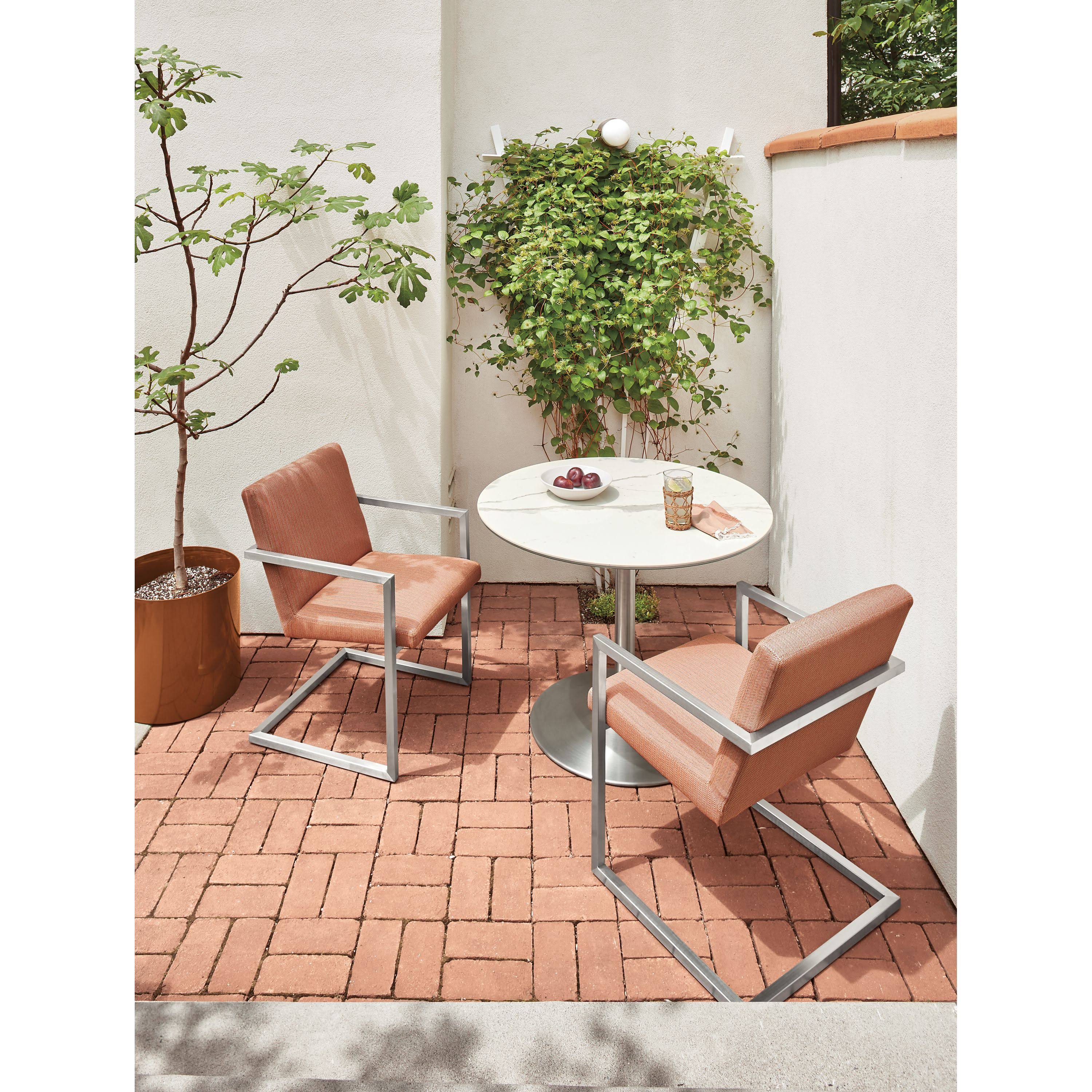Satin Etched Tempered Glass Patio Table U7493