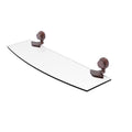 Antique Copper 18 in. Glass Shelf with Twist Accents I6010