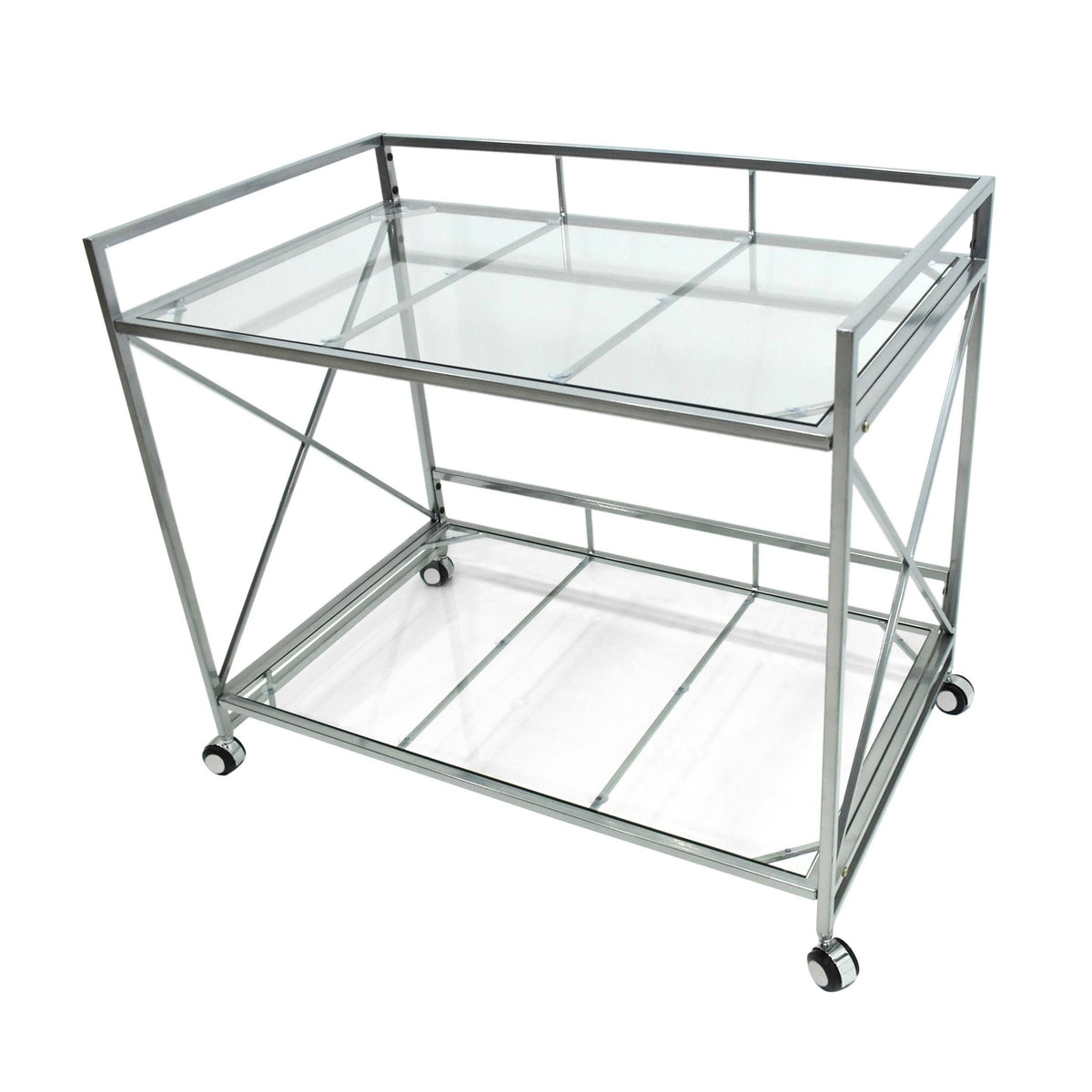 Silver Finish Bar Cart J263656