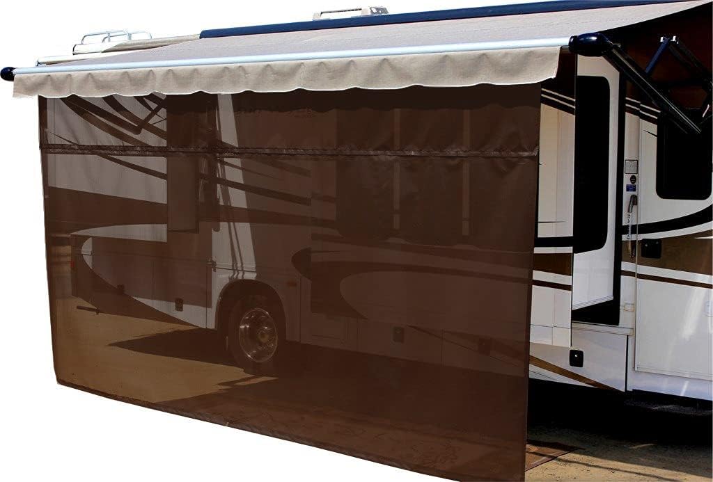 Solar Mesh Sunscreen for 12V Electric RV Awning, 10' x 9', Grey G378255