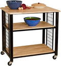 Contemporary Kitchen Cart in Black T182957