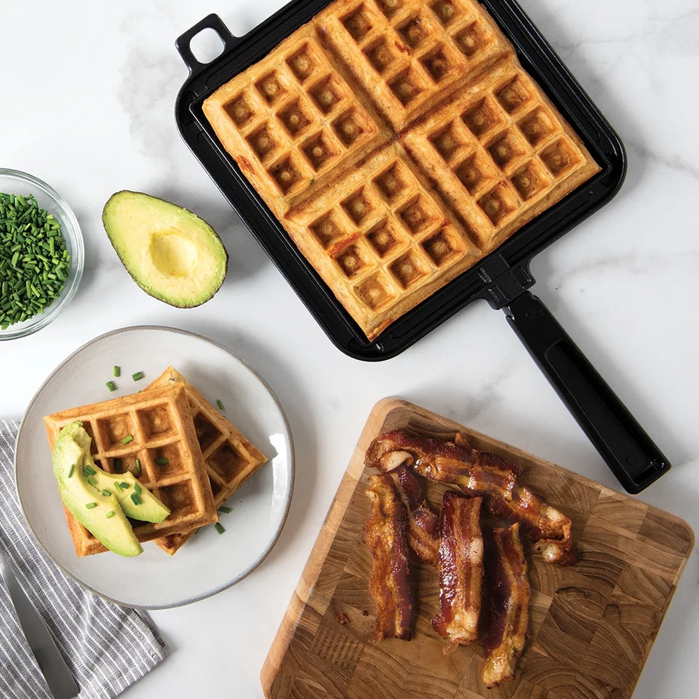 Cast Aluminum Stovetop Belgian Waffler H967