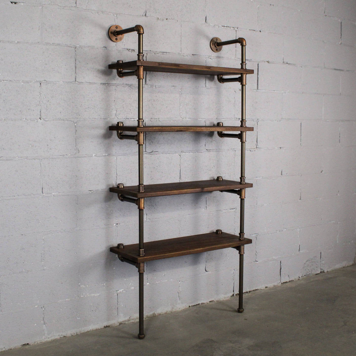Black Industrial Etagere Bookcase C3809