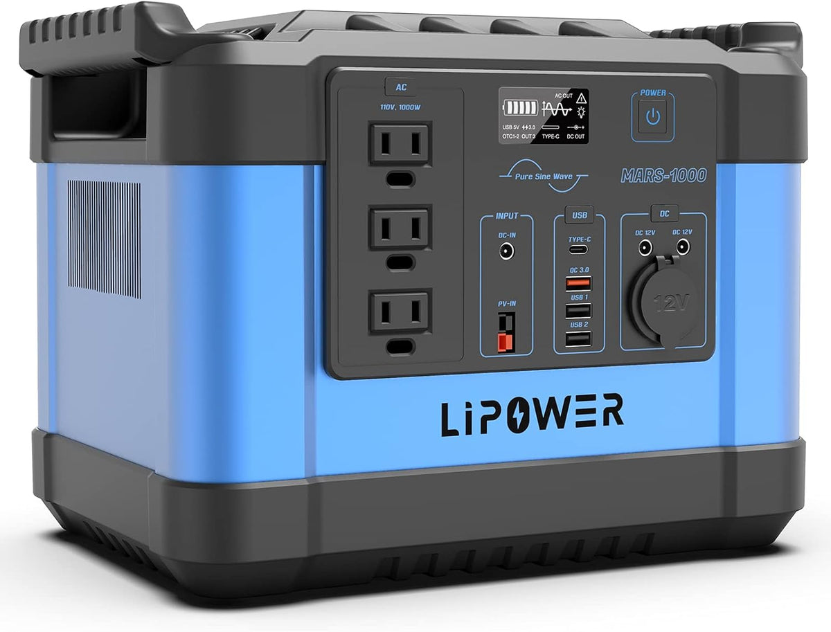 Portable Power Station 1000W (1100Wh) with 3 AC Outlet Solar Generator X197719